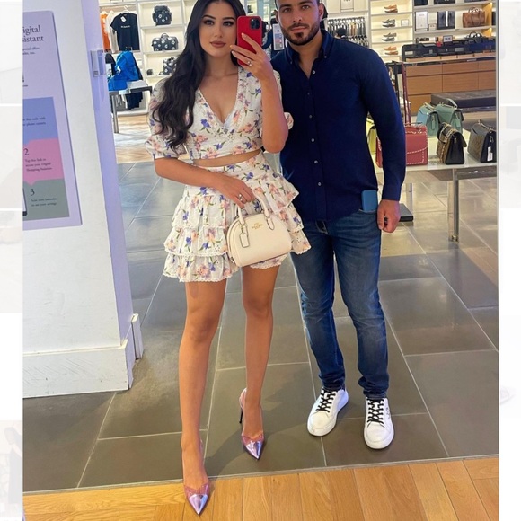 Zara Purple High Heeled Vinyl Sling Back Shoes - Picture 3 of 16